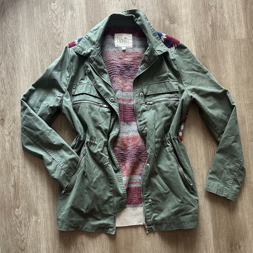 Thread & Supply Olive Utility Jacket